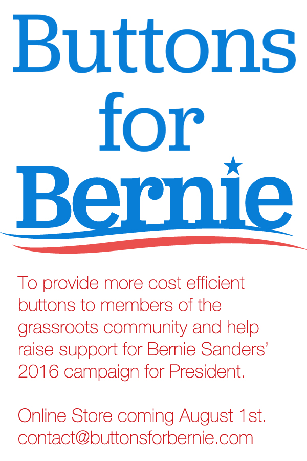 Buttons for Bernie, coming August 1st